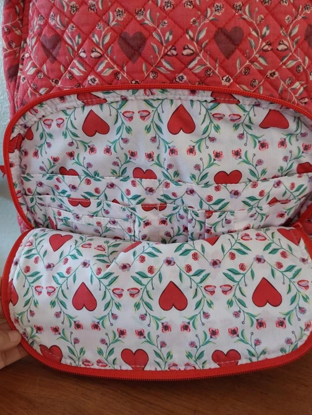 Vera Bradley imperial hearts backpack heart red valentine day